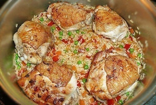 Рис с курицей - arroz con pollo